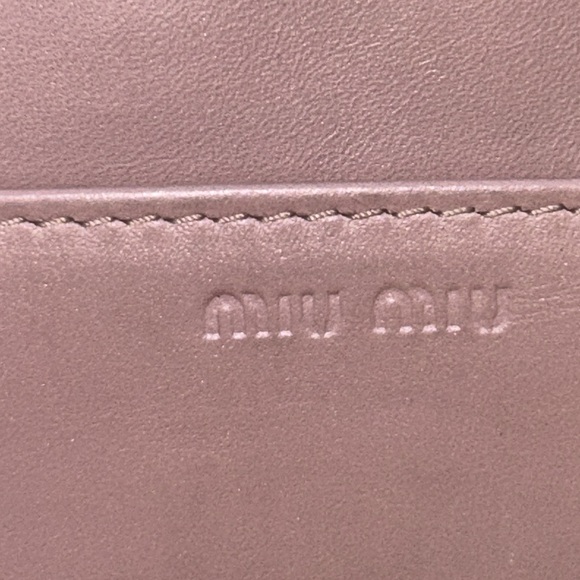 Miu Miu Tan Crocodile Embossed Wallet - Picture 3 of 6